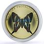 Congo 10 francs Conservation Wildlife Red Butterfly Fauna proof silver coin 2002