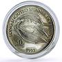 Marshall Islands 50 dollars Marine Life Spinner Dolphin Fauna silver coin 1993