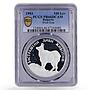 Bulgaria 100 leva Endangered Wildlife Wild Goat Fauna PR66 PCGS silver coin 1993
