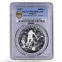 Bulgaria 1000 leva Football World Cup in France Players PR65 PCGS Ag coin 1997