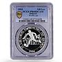 Bulgaria 100 leva Football World Cup in USA Player PR68 PCGS silver coin 1993