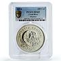 Costa Rica 100 colones Wildlife Conservation Manatee MS65 PCGS silver coin 1974