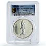 Egypt 5 pounds Treasures King Amenemhat III Statue PR65 PCGS silver coin 1994