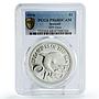 Sealand 1 dollar ORCA Whale Fauna PR68 PCGS silver coin 1994