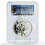 Niue 10 dollars Cartoons Anime Pokemon Celebi PR69 PCGS colored silver coin 2002