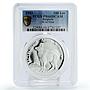 Bulgaria 100 leva Endangered Wildlife Wild Goat Fauna PR66 PCGS silver coin 1993