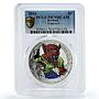 Kiribati 5 dollars Crypt Werewolf Wolfman PR70 PCGS colored silver coin 2016