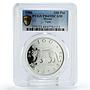 Macau 100 patacas Lunar Calendar Year of the Tiger PR69 PCGS silver coin 1986