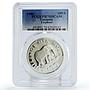 Tanzania 100 shillings Conservation Wildlife Elephant PR70 PCGS silver coin 1986