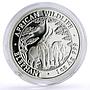 Zambia 5000 kwacha African Wildlife Elephants Fauna proof silver coin 2003