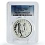 Haiti 50 gourdes The Mermaid Woman Fineness Left MS68 PCGS silver coin 1973