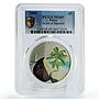 Palau 5 dollars Scent Paradise Coconut Ship MS69 PCGS silver coin 2009