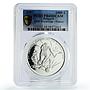 Bulgaria 1000 leva Football World Cup in France Players PR68 PCGS Ag coin 1997