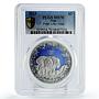 Niue 2 dollars Conservation Wildlife Goat Polar Fauna MS70 PCGS silver coin 2019