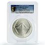 Mexico 10 pesos Precolombina Pyramid del Castillo MS67 PCGS silver coin 1994