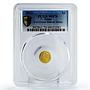 Palau 1 dollar Rome Empire Emperor Diocletian Politics MS70 PCGS gold coin 2011