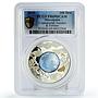 Macedonia 100 denars Commerce Success Fortune Ship Train PR69 PCGS Ag coin 2019