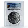 Niue 1 dollar Solar System Asteroid Vesta Space MS70 PCGS silver coin 2018