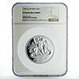 Isle of Man 5 angel Archangel Michael KM-1326 PF68 NGC silver coin 1995