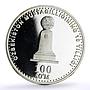 Uzbekistan 100 som 10th Independence World Monument KM-22 proof silver coin 2001