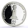 Uzbekistan 100 som 10th Independence World Monument KM-22 proof silver coin 2001