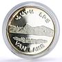 Nagorno-Karabakh 1000 dram Van Lake Mountains Nature proof silver coin 2004