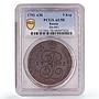 Russia Empire 5 kopecks Ekaterina II Coinage Bit-861 AU58 PCGS copper coin 1791