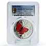 Niue 1 dollar Lycaena Virgaureae Butterfly Fauna PR70 PCGS silver coin 2010