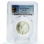 Mexico 1/4 onza Libertad Angel of Independence MS69 PCGS silver coin 2005