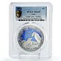 Niue 2 $ Conservation Wildlife Puffin Bird Polar Fauna MS69 PCGS Ag coin 2019
