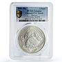 Mexico 5 pesos Conservation Wildlife Volcano Rabbit Fauna UNC PCGS Ag coin 2001