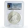 Mexico 5 pesos Conservation Wildlife Eagle Bird Fauna MS67 PCGS silver coin 2000