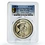 India 20 rupees Prime Minister Jawaharlal Nehru Politics PR67 PCGS Ni coin 1989