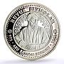 Uzbekistan 100 som Great Ancestors Scientist Al Biruni proof silver coin 1999