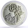 Rwanda 50 francs African Ounce Wildlife Gorillas Fauna gilded silver coin 2008