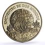 Chile 10000 pesos Ibero-American Two Worlds Encounter Ships silver coin 1991