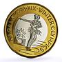 Romania Nagano Olympics Figure Skating Piefort TRIAL PATTERN NiBrass coin 1998