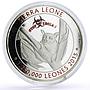 Sierra Leone 1250000 leones Stop Ebola Epidemic Series Flying Bat CuNi coin 2015