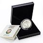 Azerbaijan 5 manat Baku - Ankara TANAP Gas Pipeline Founding silver coin 2015