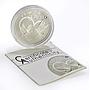 Tokelau 5 dollars Peace Love Doves Birds Hologram proof silver coin 2012