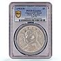 China 1 dollar Yuan Shih Kai Fat Man 7 Characters LM-79 XF PCGS silver coin 1921