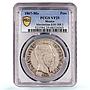 Mexico 1 peso Maximilian Maximiliano I KM-388.1 VF25 PCGS silver coin 1867