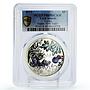 Cook Islands 5 $ Happy New Year Troika Troyka Horses PR69 PCGS silver coin 2012