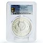 Mexico 5 pesos Precolombina Disco Muerte Death Disc MS67 PCGS silver coin 1998