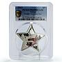 Samoa 5 dollars Merry Christmas Santa Claus Star Shaped PR69 PCGS Ag coin 2012