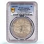China Empire 1 dollar Dragon Extra Flame LM 37 Y-31 XF PCGS silver coin 1911