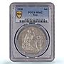 Peru 1 sol Regular Coinage Liberty Libertad KM-218.2 MS62 PCGS silver coin 1930