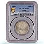 Brazil 1000 reis Regular Coinage Liberty Head KM-507 MS64 PCGS silver coin 1906