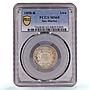 San Marino 1 lira Republic Coinage KM-4 MS65 PCGS silver coin 1898 R
