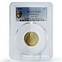 Philippines 5 centavos Regular Coinage Liberty KM-187 MS66 PCGS brass coin 1964